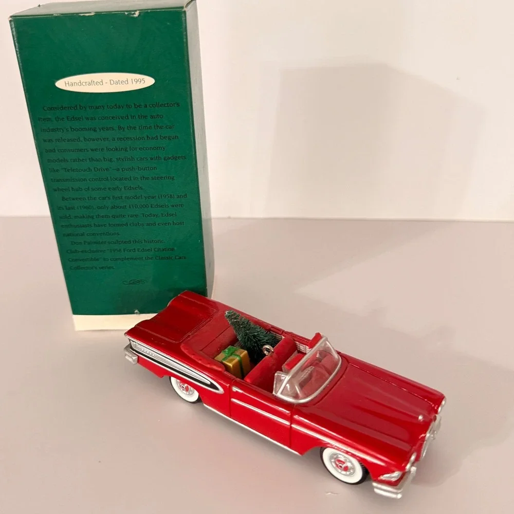 Hallmark 1995 Keepsake 1958 Ford Edsel Citation Convertible Ornament Red QXC4113